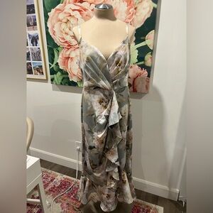 City Chic Floral Satin Dress